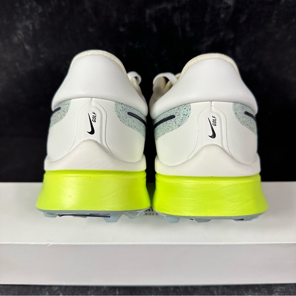 AIR ZOOM INFINITY TOUR NEXT% MENS SPIKED GOLF SHOES SIZE 8.5 WHITE GREEN NEW - Picture 3 of 10